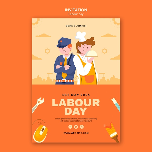 Labour day design template