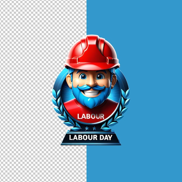 PSD labour day logo design