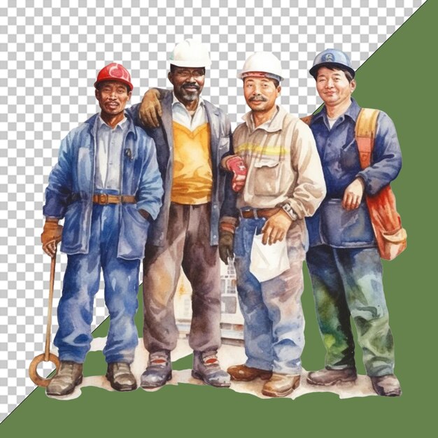 PSD illustrazione png della giornata del lavoro