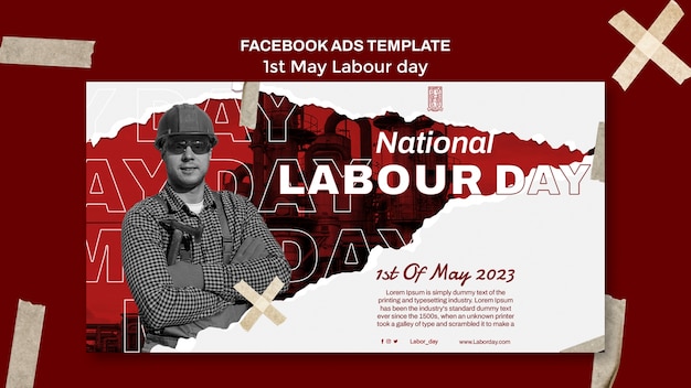 PSD labour day template design