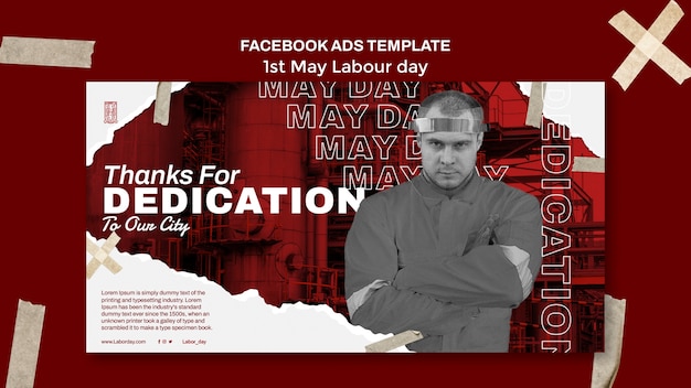 PSD labour day template design