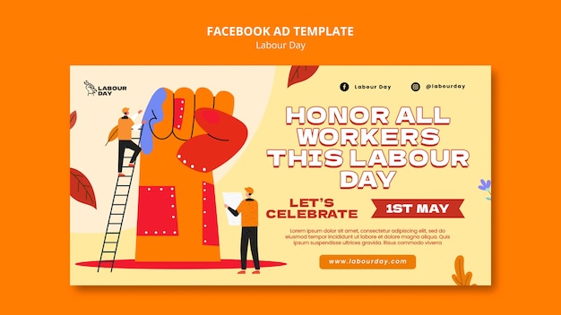 PSD labour day template design