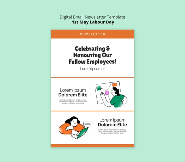 PSD labour day template design