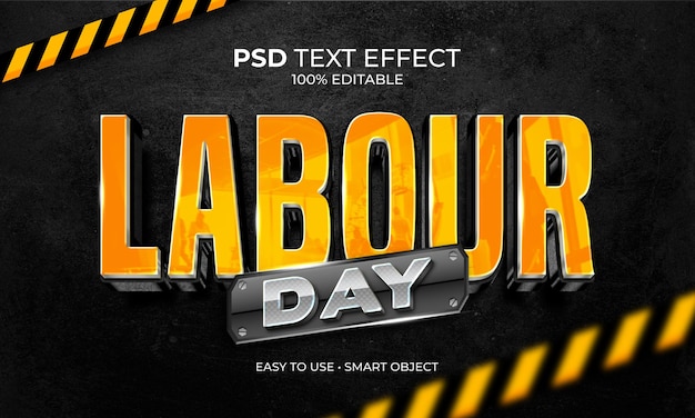 Labour day text effect