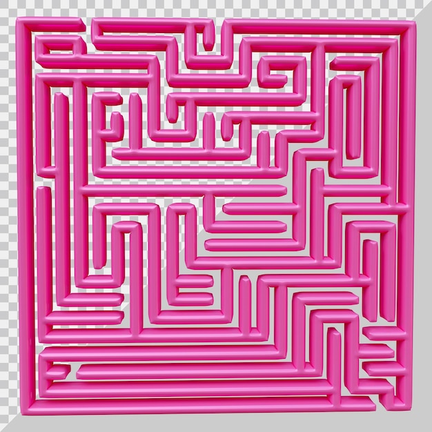 Labyrintti palapelin suunnittelu 3D-modernilla tyylillä