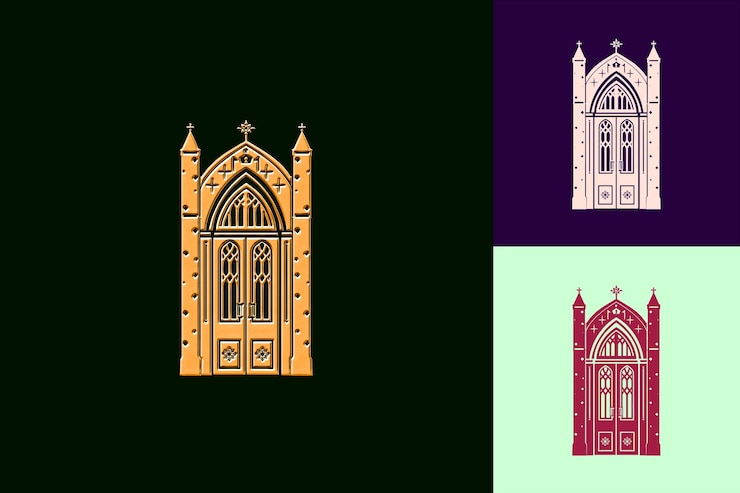 PSD lacerda elevator with historic icon structure with neo gothi creative brazil culture icon designs