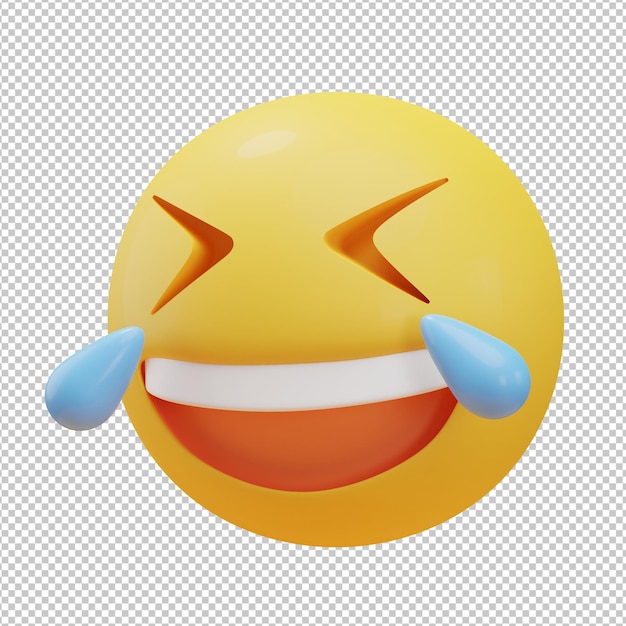 Lachende emoji 3d illustratie