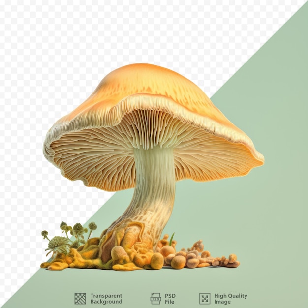 Lactarius salmonicolor mushroom photographed on transparent background in springtime