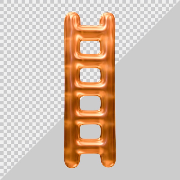 PSD ladder design geometric shape in 3d render