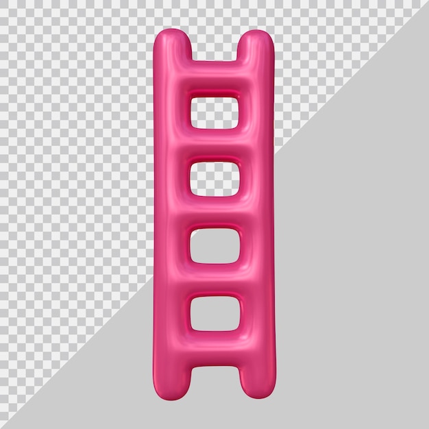 PSD ladder design geometric shape in 3d render