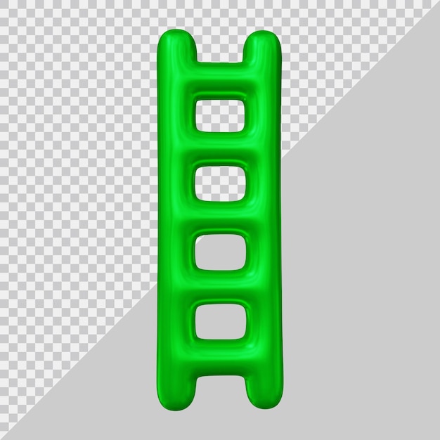 PSD ladder design geometric shape in 3d render