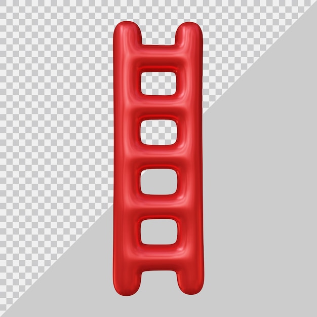 ladder design geometric shape in 3d render