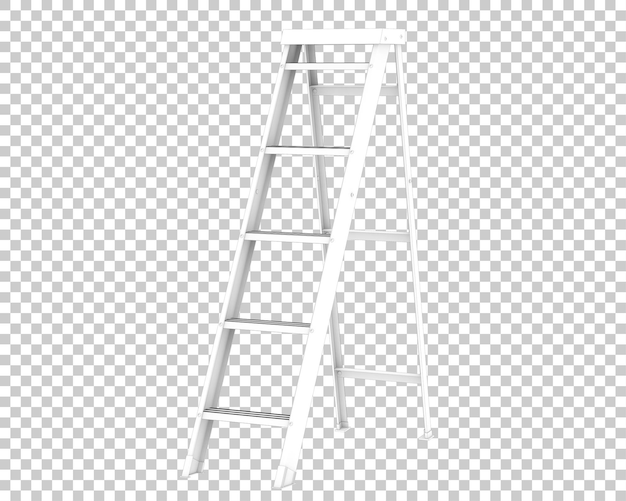 PSD ladder geïsoleerd op transparante achtergrond 3d rendering illustratie