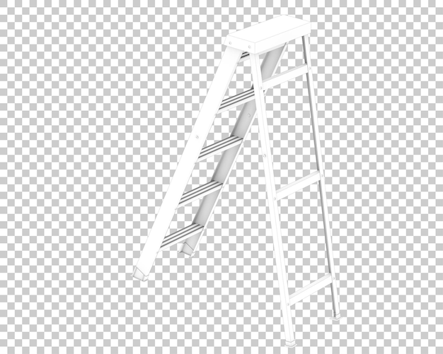 Ladder isolated on transparent background 3d rendering illustration