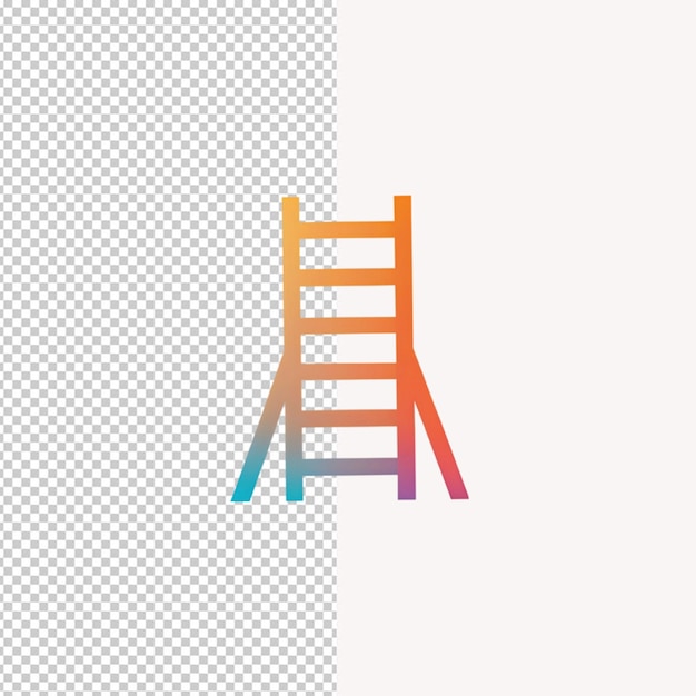 PSD ladder toss logo op doorzichtige achtergrond