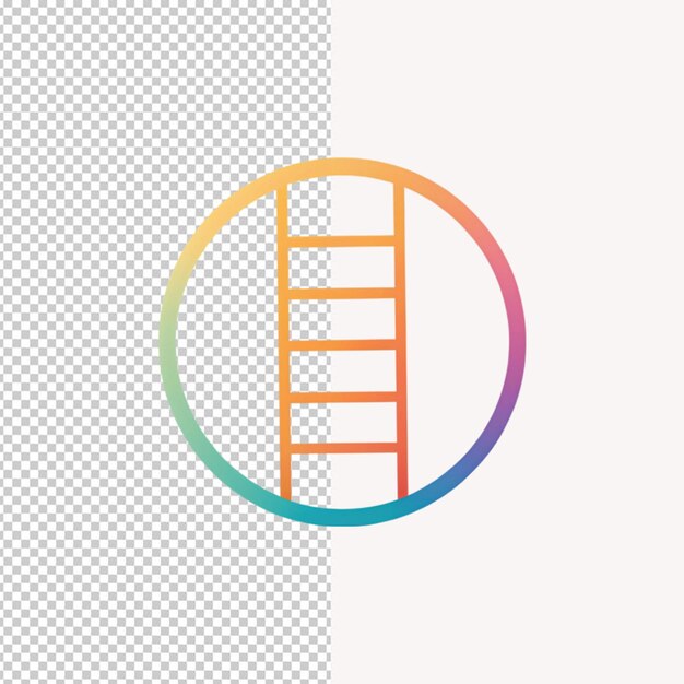 PSD ladder toss logo on transparent background