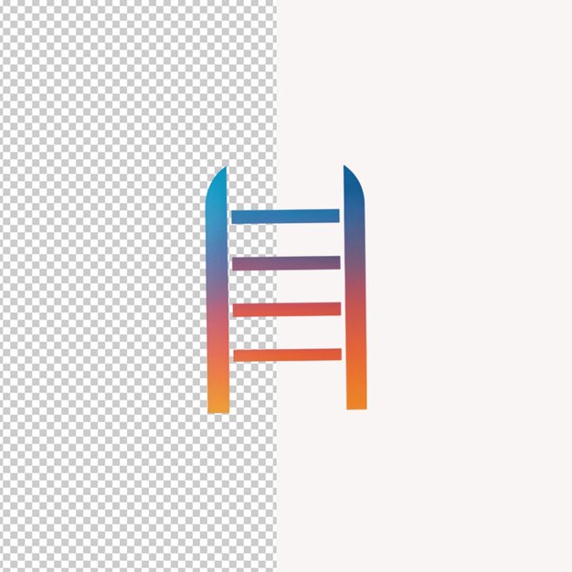 Ladder toss logo on transparent background