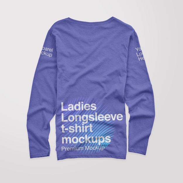 Mockup di maglietta a maniche lunghe da donna