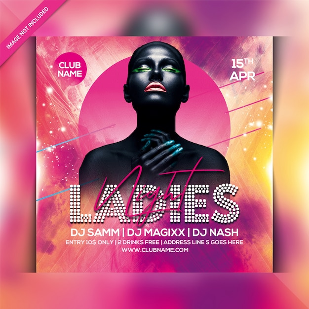 Ladies night party flyer