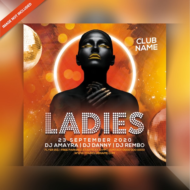 Ladies night party flyer