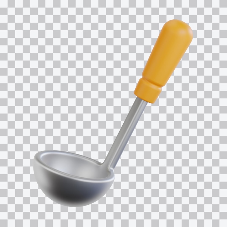 PSD ladle 3d illustration