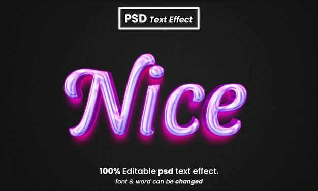 Ładny, Edytowalny Efekt Tekstowy 3d