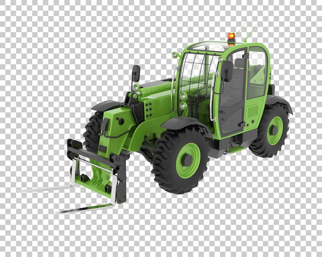Ładowarka teleskopowa na przezroczystym tle ilustracja renderowania 3d
