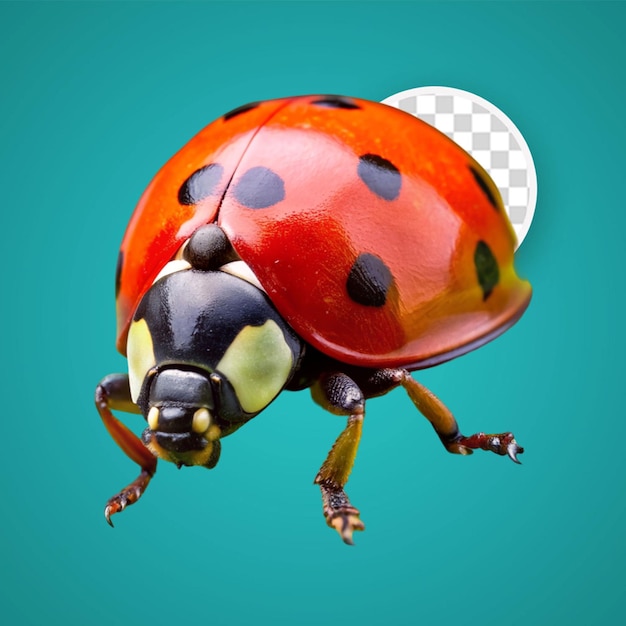 PSD ladybug elevation front view isolated