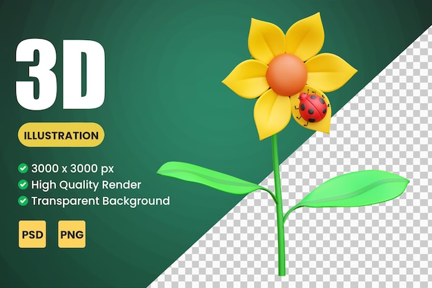 Premium PSD  Lady bug png