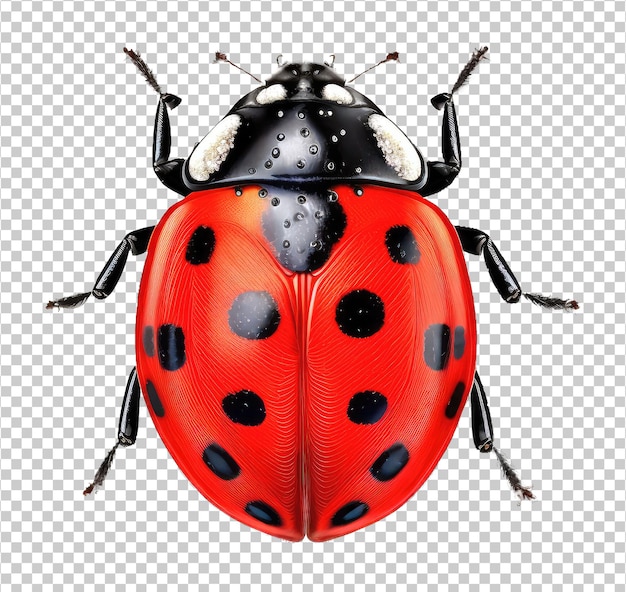 PSD ladybug isolated on transparent background