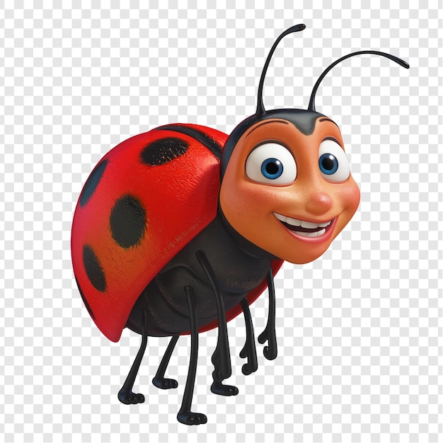 a ladybug with a ladybug on its face