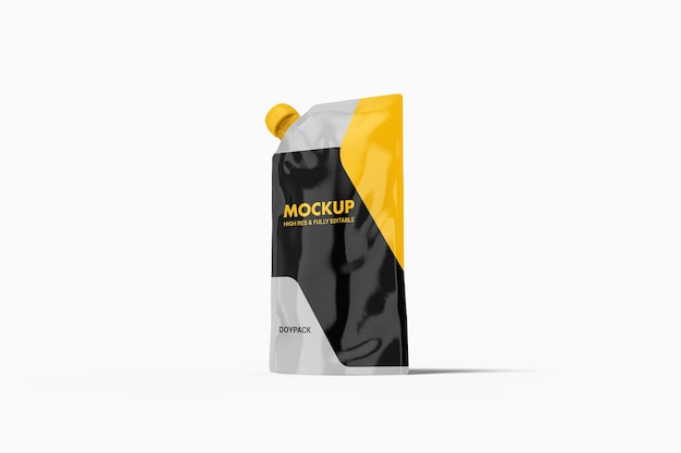 Lage hoekmening van doy pack mockup