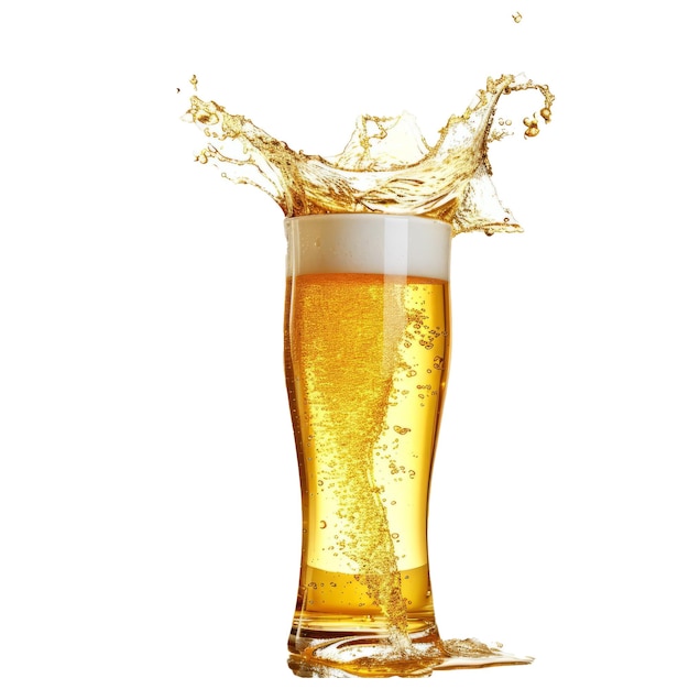 PSD lager beer splash