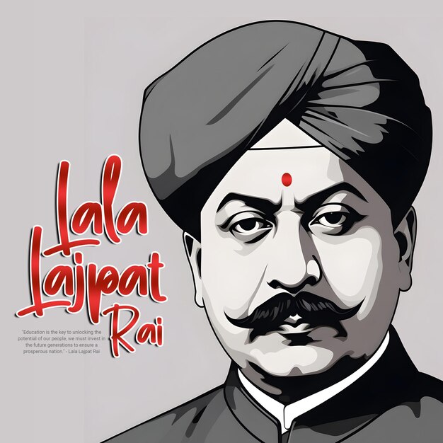 PSD lala rajpat rai jayanti celebration social media post sjabloon banner