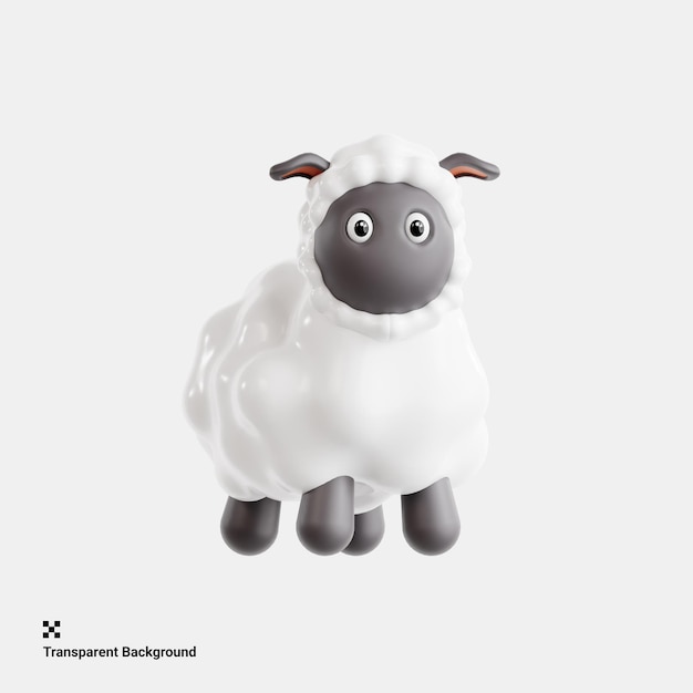 PSD agnello in primavera stagione 3d icon illustration