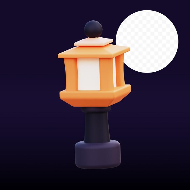 PSD lamp 3d graphic illustration