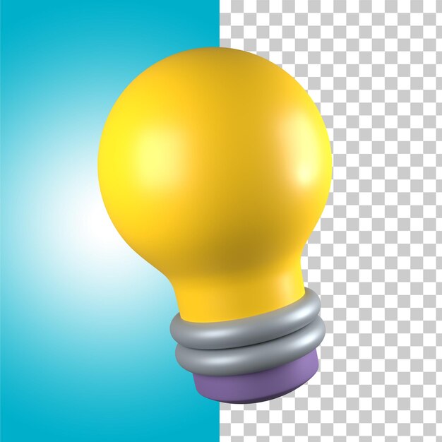 PSD rendering 3d della lampada