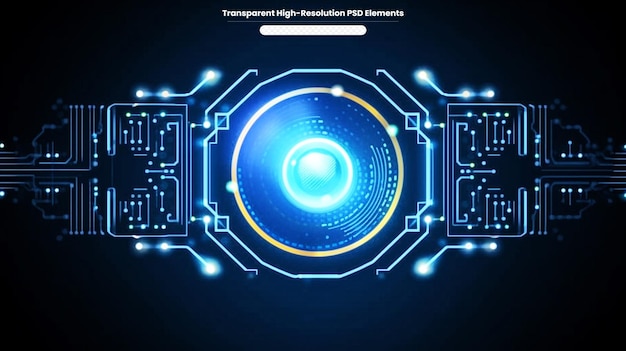 PSD lamp en concept van ideeën en technologische vooruitgang