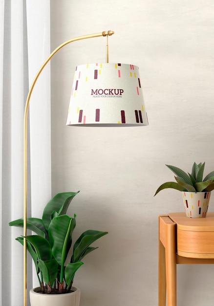 PSD design mock-up della lampada per l'arredamento della stanza