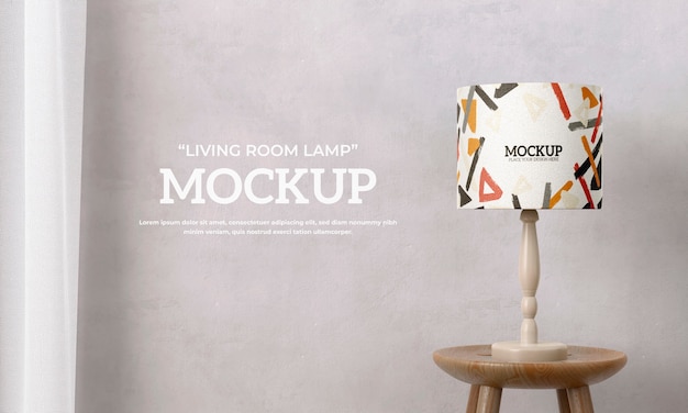 PSD design mock-up della lampada per l'arredamento della stanza