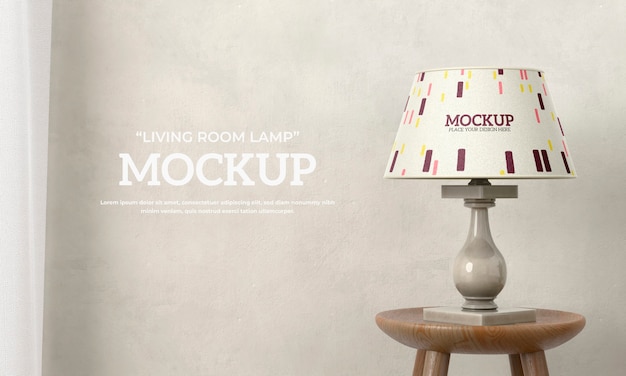 PSD lamp mock-up ontwerp voor kamerinrichting