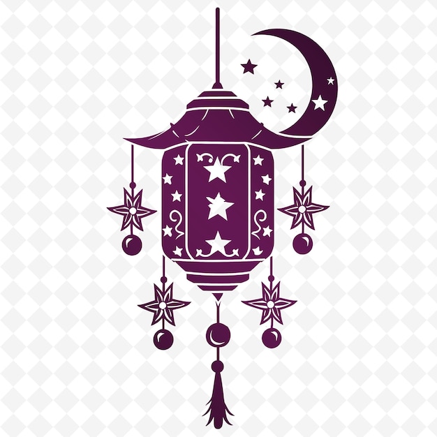 Una lampada con la luna e le stelle sopra