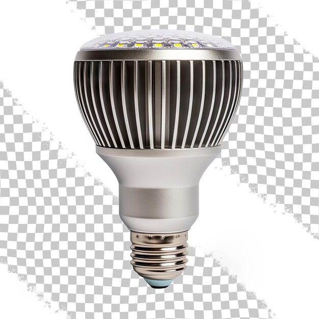 PSD lampa led 220 v e27 izolowana na przezroczystym tle