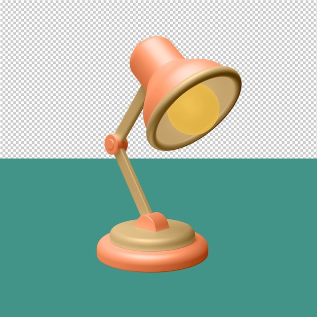 Lampa Stołowa Ilustracja 3d Darmowy Edytowalny Kolor Psd