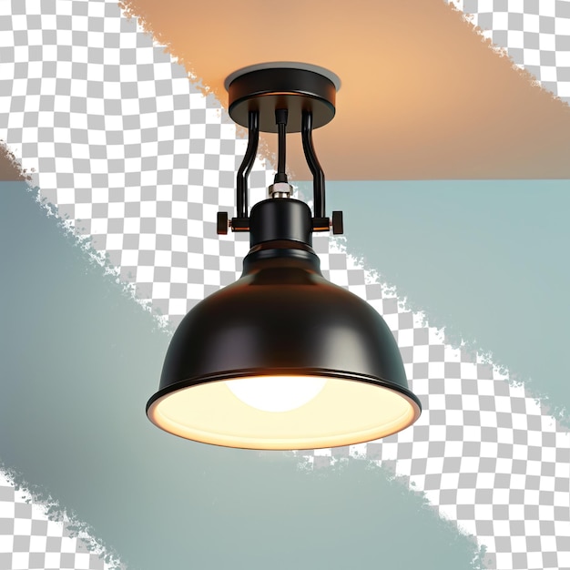 PSD lampa zwisająca z sufitu i umieszczona na niej lampa.
