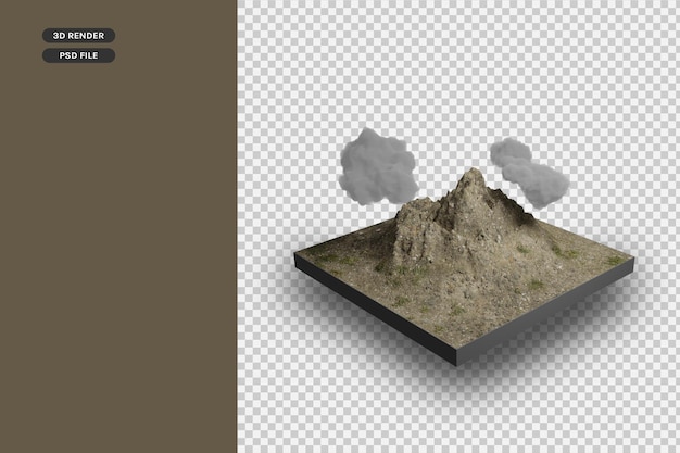 PSD rendering di terra e nuvole