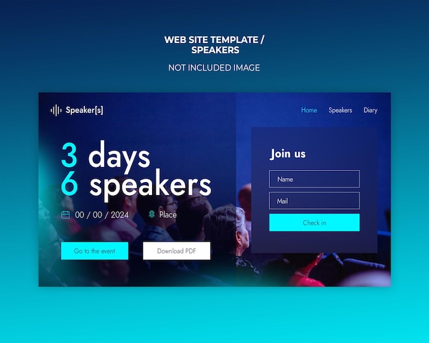 PSD landing page to announce speaker event