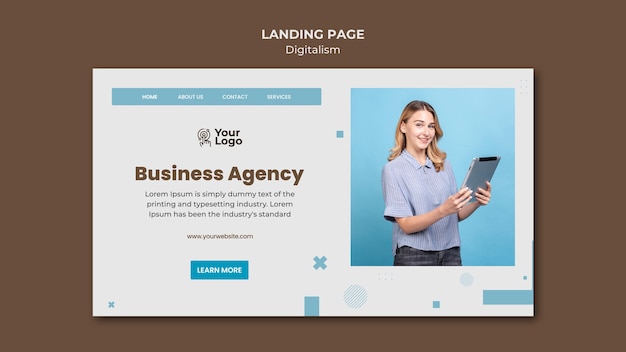 Landing page business ad template