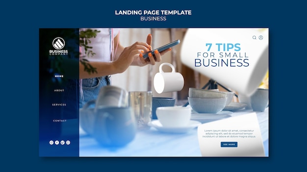 PSD landing page business template design