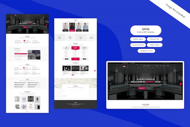 PSD landing page- creative psd